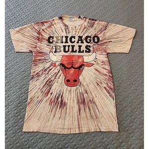 Men's Vintage 90's All Sport Chicago Bulls Warp Speed All Over Print Shirt Med‎